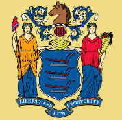 Enlargeed picture New Jersey state flag
