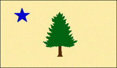 Picture of the first Maine Flag: 1901-1909
