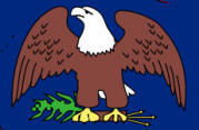 Michigan Flag - Eagle
